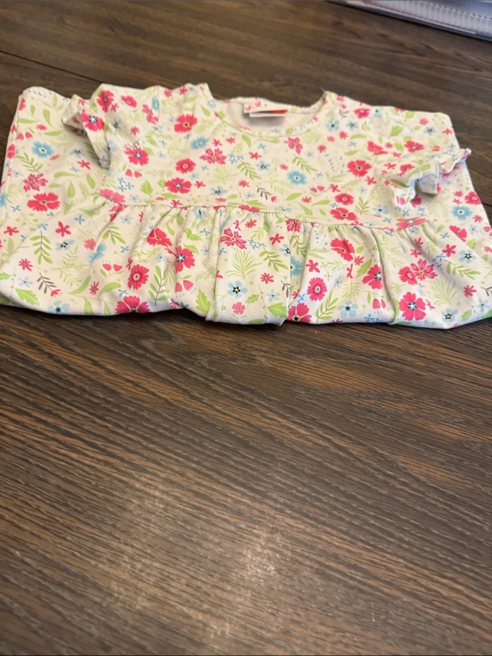 Jellybean Size 5 Girls' Floral Pocket Dress - Pink & Blue